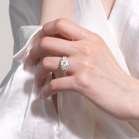 Moissanite Diamond Engagement Ring For Women - Shraddha Shree Gems